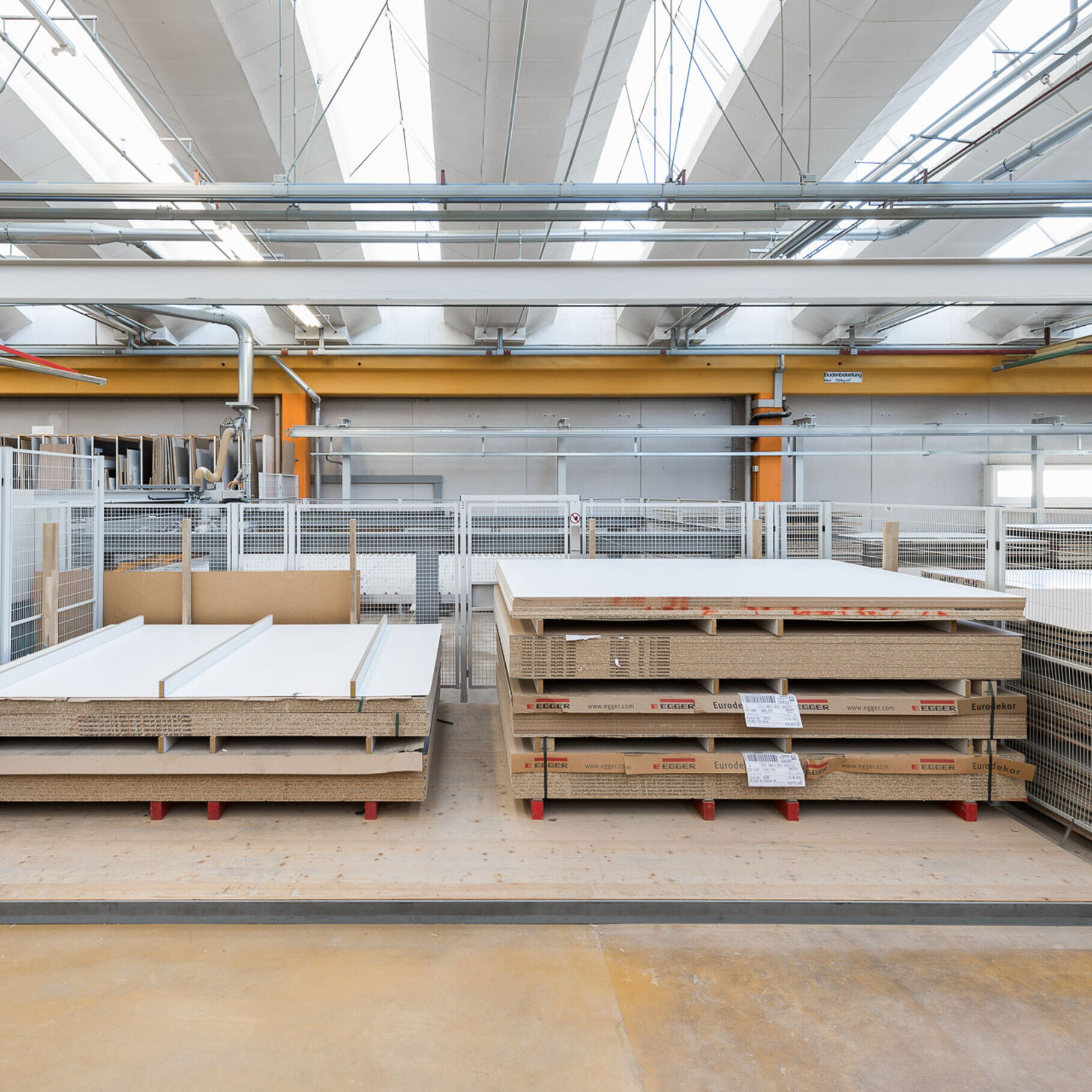 Platenlagerung horizontal