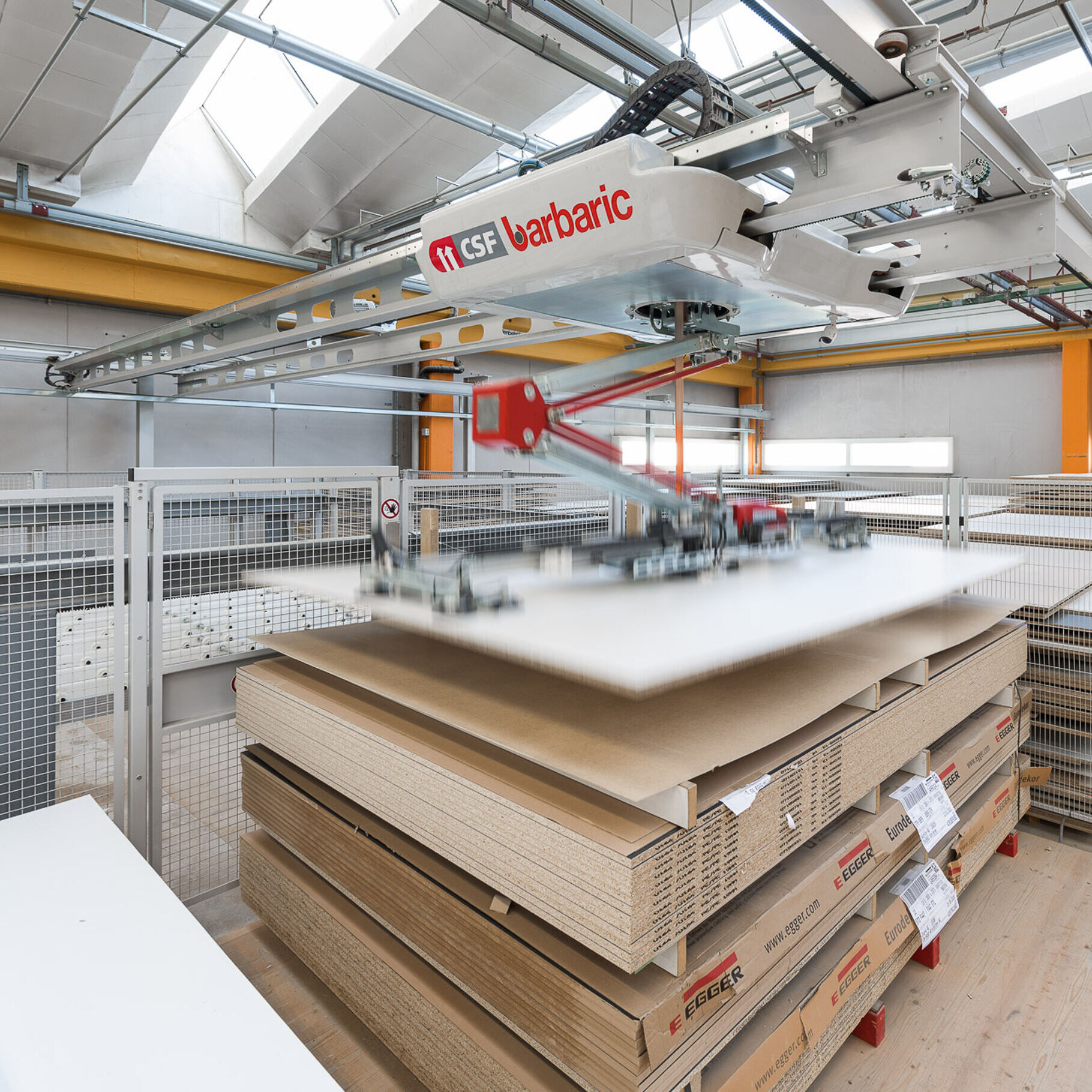 Platenlagerung horizontal