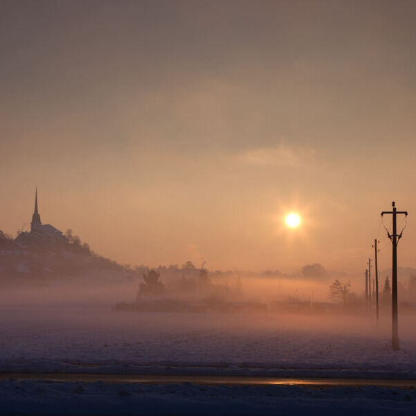 Blick zur Kirche in Gossau